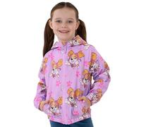 PAW PATROL Jacke Mädchen Mit Skye Motiv, Skye Regenjacke Kinder, Wasserdichte Regenjacke Mädchen Mit Kapuze, Rosa 128