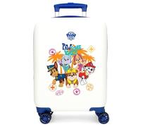 Paw Patrol Joumma Pawsome Vibes Kabinenkoffer für Kinder, Harter ABS-Kunststoff, seitlicher Kombinationsverschluss, 4 Doppelrollen, Handgepäck, weiß, Koffer