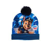 PAW PATROL Jungen Mütze mit Bommel Wintermütze (DE/NL/SE/PL, Numerisch, 52, Dunkelblau)