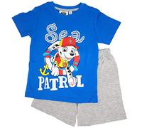 Paw-Patrol Jungen Schlafanzug Pyjama (Blau, 110)