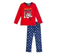 PAW PATROL Jungen Schlafanzug Pyjama Langarm (DE/NL/SE/PL, Numerisch, 98, Regular, Rot 2)