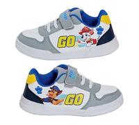 Paw Patrol Jungen Sportschuhe Kinder Easy Touch Fasten Pumps Chase Marshall Schuhe Sneaker, grau, 25 EU