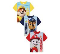 Paw Patrol Jungen T-Shirt Chase Marshall Rubble Kinder Multipack 3er-Pack, mehrfarbig, 6-7 Jahre