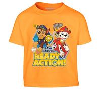 PAW PATROL Jungen Tshirt Ready for Action Chase und Marshall Kinder T-Shirt Junge 104 Orange