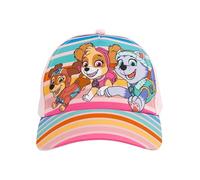Paw Patrol Kappe für Mädchen - Kinder Cap Basecap Baseballkappe verstellbar gestreift Rosa