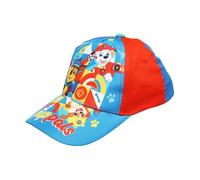 Paw Patrol Kinder Basecap - Baumwollkappe mit Chase, Rubble & Marshall - Größe 52/54 - verstellbar - Sonnenschutz Cap für Jungen - in Blau oder Rot, Farbe: Blau, Bekleidungsgröße: 54