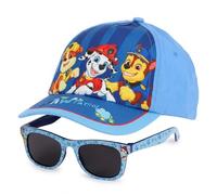 PAW Patrol Kinder Basecap mit Sonnenbrille, Baseball Kappe Mütze Gr. 52, Baumwolle mit Polyester-Print, blau, ca. bis 7 Jahre