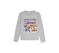 Paw Patrol Kinder Jungen T-Shirt Langarm, Baumwolle Longsleeve Shirt mit Chase & Marshall, Grau, Offizielles Merchandise, Geschenk Jungen & Mädchen 122-128