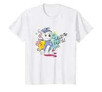 PAW PATROL Kinder T-Shirt 'Sup Pups Vintage Chase Sketch Portrait' - Weiß, Kurzarm, Unisex-Kinder, Cartoon, Klassisch, Retro Action, Crew-Ausschnitt, EU 5-17.5, 1 Count