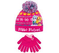 PAW PATROL Kinder Wintermütze und Handschuhe Set Skye Everest Rosa One Size