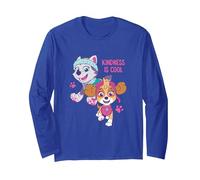 Paw Patrol Kindness is Cool with Skye and Everest Langarmshirt, Unisex für Erwachsene, Königsblau, XL