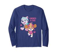 Paw Patrol Kindness is Cool with Skye and Everest Langarmshirt, Unisex für Erwachsene, Marineblau, XXL