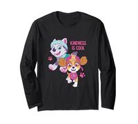 Paw Patrol Kindness is Cool with Skye and Everest Langarmshirt, Unisex für Erwachsene, Schwarz, XL