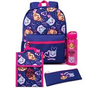 PAW PATROL Mädchen 4-teiliges Rucksack-Set Skye Wasserflasche Lunchtasche Federmäppchen