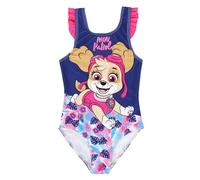 PAW Patrol Mädchen Badeanzug, Skye Design, Bikini, Strand, Schwimmen, Sonnenschutz, Schnell Trocknend, Bequem (DE/NL/SE/PL, Numerisch, 116, Regular, Violett)