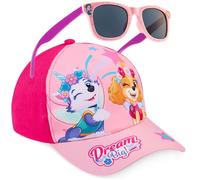 Paw Patrol Mädchen Basecap und Sonnenbrille Kinder Set 3-8 Jahre, Kappe mit UV400 Kindersonnenbrille, Sommer Geschenke für Mädchen (Rosa Paw Patrol)