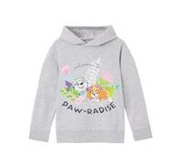 PAW PATROL Mädchen Grauer Kapuzenpullover | 'Paw-Radise' mit Skye und Everest | Abenteuer mit Stil | EIN kuscheliger Kapuzenpullover für kleine Enthusiasten