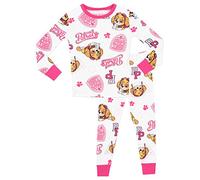 PAW PATROL Mädchen Schlafanzug Slim Fit Skye Weiß 98
