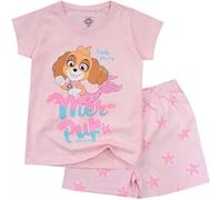 PAW Patrol Mädchen Schlafanzug Süß Skye Zweiteiliger Kurze Ärmel Baumwolle Schlafanzüge Pyjama Set Frühling Sommer Bekleidung Nachtwäsche 92-128 cm (DE/NL/SE/PL, Numerisch, 128, Regular, Rosa)