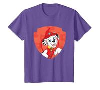 PAW Patrol Marshall Big Chest Shield Emblem T-Shirt, Kinder, Heidekrautlila, 92