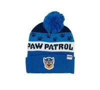 PAW PATROL Mütze Kinder | Bommelmütze | kleine Geschenke für Jungen | Chase, Marshall, Rubble | Beanie | Strickmütze | Winter | Wintermütze (DE/NL/SE/PL, Numerisch, 54, Blau)