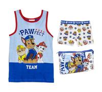 Paw Patrol Paw Short Pyjamas - Blau, Weiß und Rot - Größe 3 Jahre - Pyjamas Inside Toilet Bag - 100% Baumwolle 145gsm - Original Produkt entworfen in Spanien