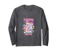 Paw Patrol Pawsome Friendships Grow Retro Skye Everest Langarmshirt, Unisex für Erwachsene, Anthrazit Meliert, L