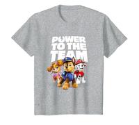 Paw Patrol - Power to The Team T-Shirt, Kinder, Grau Meliert, 128