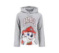 PAW PATROL Pullover Langarmshirt Jungen, Shirt, Oberteil, Sweatshirt Oberteil Langarm T-Shirt, Baumwolle, Chase, Marshall, Rubble, Hunde (DE/NL/SE/PL, Numerisch, 104, Regular, Hellgrau)