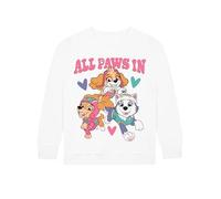 PAW PATROL Pullover Mädchen | Everest, Liberty and Skye Sweatshirt | Sweatshirts Für Mädchen | Weiß 104