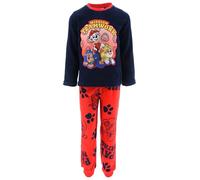 PAW PATROL Pyjama für Jungen, Kinder T-Shirt und Lange Hose aus Samt, 2-Teiliger Schlafanzug aus Weichem Fleece, Geschenk für Kinder, Größe 6 Jahre | Rot