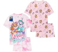 PAW PATROL Pyjama Mädchen Schlafanzug Kurz Kinder und Kleinkinder 2er Pack Sommer Schlafanzüge Skye Everest Geschenke für Mädchen (5-6 Jahre, Rosa, 2)