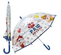 PAW PATROL Regenschirm Kinder, Stockschirm in Glockenform, Transparent - Geschenke für Kinder (Blau)