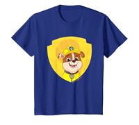 PAW Patrol Rubble Big Chest Shield Emblem T-Shirt, Kinder, Königsblau, 104