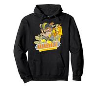 Paw Patrol Rubble Mighty Strong Pullover Hoodie, Unisex für Erwachsene, Schwarz, L