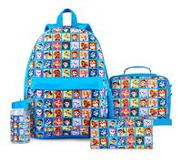 PAW PATROL Rucksack Kinder 4er Set Schulranzen mit Trinkflasche Kinder Federmäppchen Lunchtasche Isoliert Skye Chase Marshall