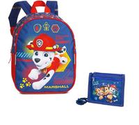 Paw Patrol Rucksack und Brustbeutel im Set für Kindergarten und Kita Kinderrucksack Fabrizio, 3-6 Jahre (Blau 7)