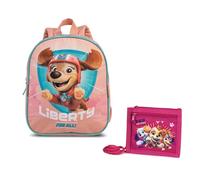 Paw Patrol Rucksack und Brustbeutel im Set für Kindergarten und Kita Kinderrucksack Fabrizio, 3-6 Jahre (Rosa)