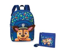 Paw Patrol Rucksack und Brustbeutel im Set für Kindergarten und Kita Kinderrucksack Fabrizio, 3-6 Jahre (Blau 4)