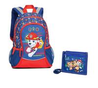 Paw Patrol Rucksack und Brustbeutel im Set für Kindergarten und Kita Kinderrucksack Fabrizio, 3-6 Jahre (Blau 6)