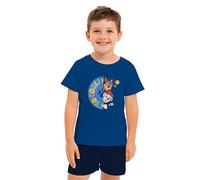 Paw Patrol Schlafanzug für Jungen - So Cool - Kinder Pyjama Set Kurzarm Oberteil mit Hose Blau