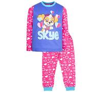 Paw Patrol Schlafanzug für Kinder, langärmelig, 100 % Baumwolle, offizielles Lizenzprodukt, Rosa - Skye, 4-5 Jahre