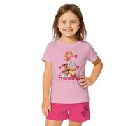 Paw Patrol Schlafanzug für Mädchen - Friendship - Kinder Pyjama Set Kurzarm Oberteil mit Hose Rosa (as3, Numeric, Numeric_122, Numeric_128, Regular)