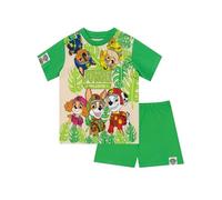 PAW PATROL Schlafanzug | Pyjama Für Jungen | Schlafanzug Jungen Kurz | Grün 128
