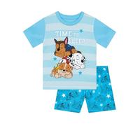 PAW PATROL Schlafanzug | Schlafanzüge Für Jungen | Kurzer Pyjama Kinder | Blau 128