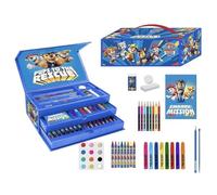 Paw-Patrol-Schreibwaren-Set - Federmäppchen für Kinder mit Buntstiften, Markern und Zubehör, verziert mit den Lieblingsfiguren der Paw Patrol, Paw Patrol Koffer, 26.0x10.0x13.0 cm, Lizenzprodukt