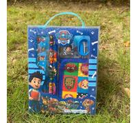 Paw Patrol Schreibwaren-Set, inklusive Bleistift, Lineal, Anspitzer, Radiergummi-Set, Geschenkbox für Geburtstag, Schulbedarf, Schülerpreis, Geschenk