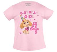 PAW PATROL - Skye Birthday Girl 4 Jahre Geburtstag Mädchen T-Shirt 116 Rosa
