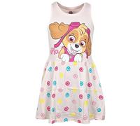 Paw Patrol Skye Kleid Mädchen Sommerkleid mit Buntem Punktmuster - Kinderkleid aus Baumwolle Größe 92-128, Farbe: Rosa, Bekleidungsgröße: 92
