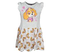 Paw Patrol Skye Mädchen Sommerkleid mit Rüschenärmeln & Allover-Print - Kinderkleid für Fans in Rosa oder Grau (Gr. 98-128), Farbe: Grau, Bekleidungsgröße: 116